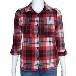 Polly and Esther Plaid Shirt Size S